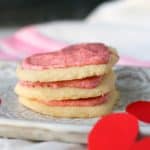 stack of gluten free frosted shortbread cookies