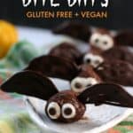 halloween bats made of brownie bites