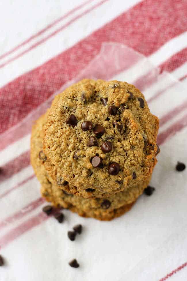 chocolate chip oat cookies