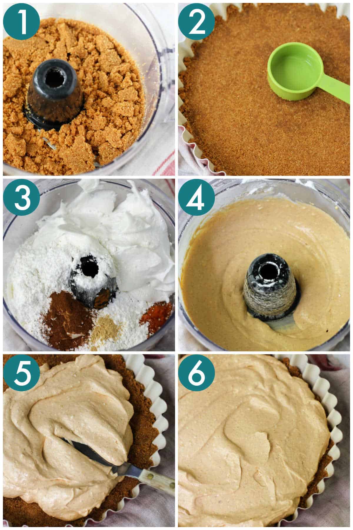 step by step how to make vegan pumpkin cheesecake