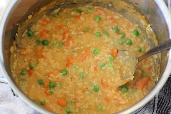 dairy free risotto in a pot