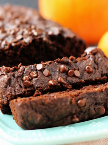 vegan gluten free chocolate pumpkin bread