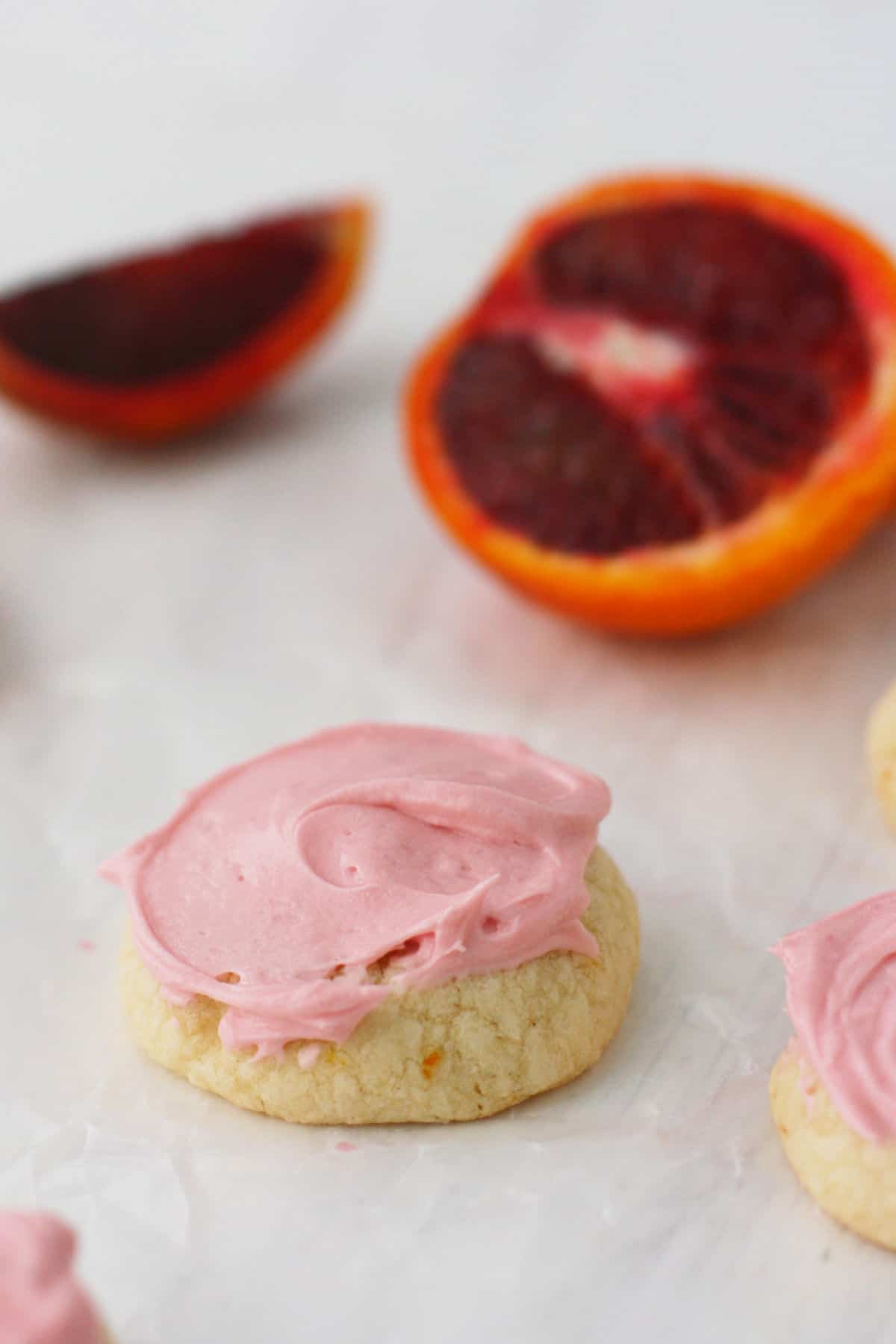 frosted blood orange cookie