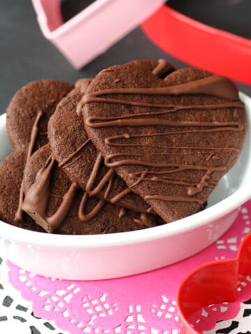 gluten free chocolate sugar cookie hearts