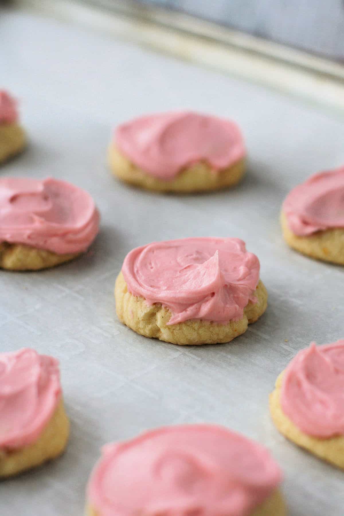 frosted blood orange shortbread cookies