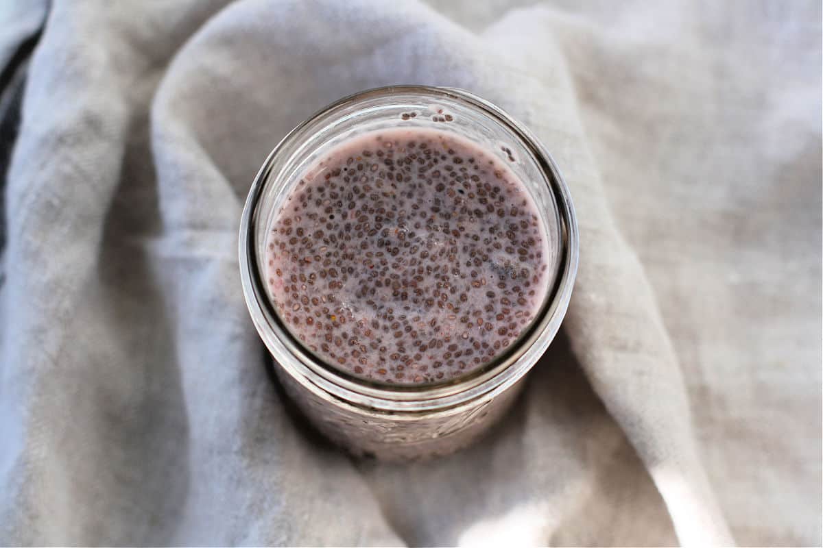 chia seed pudding after refrigeration