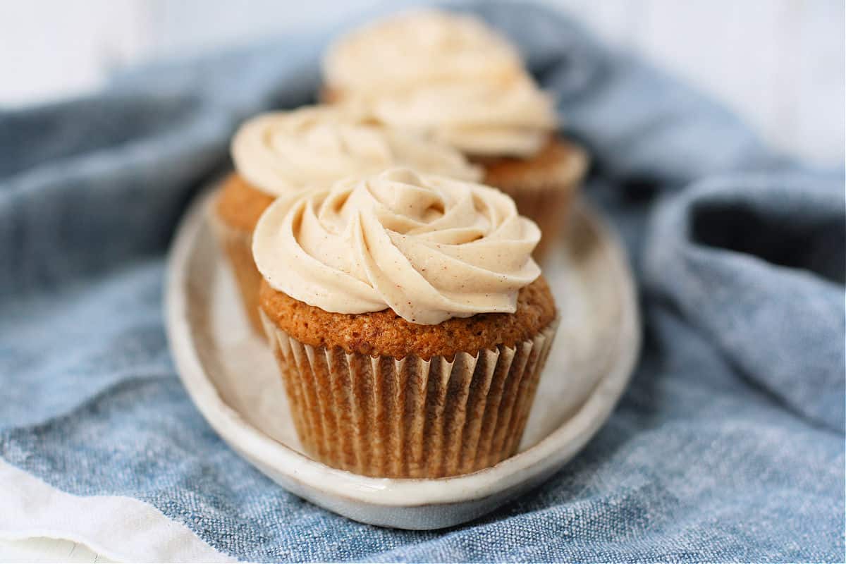 dairy free cupcakes with cinnamon buttercream