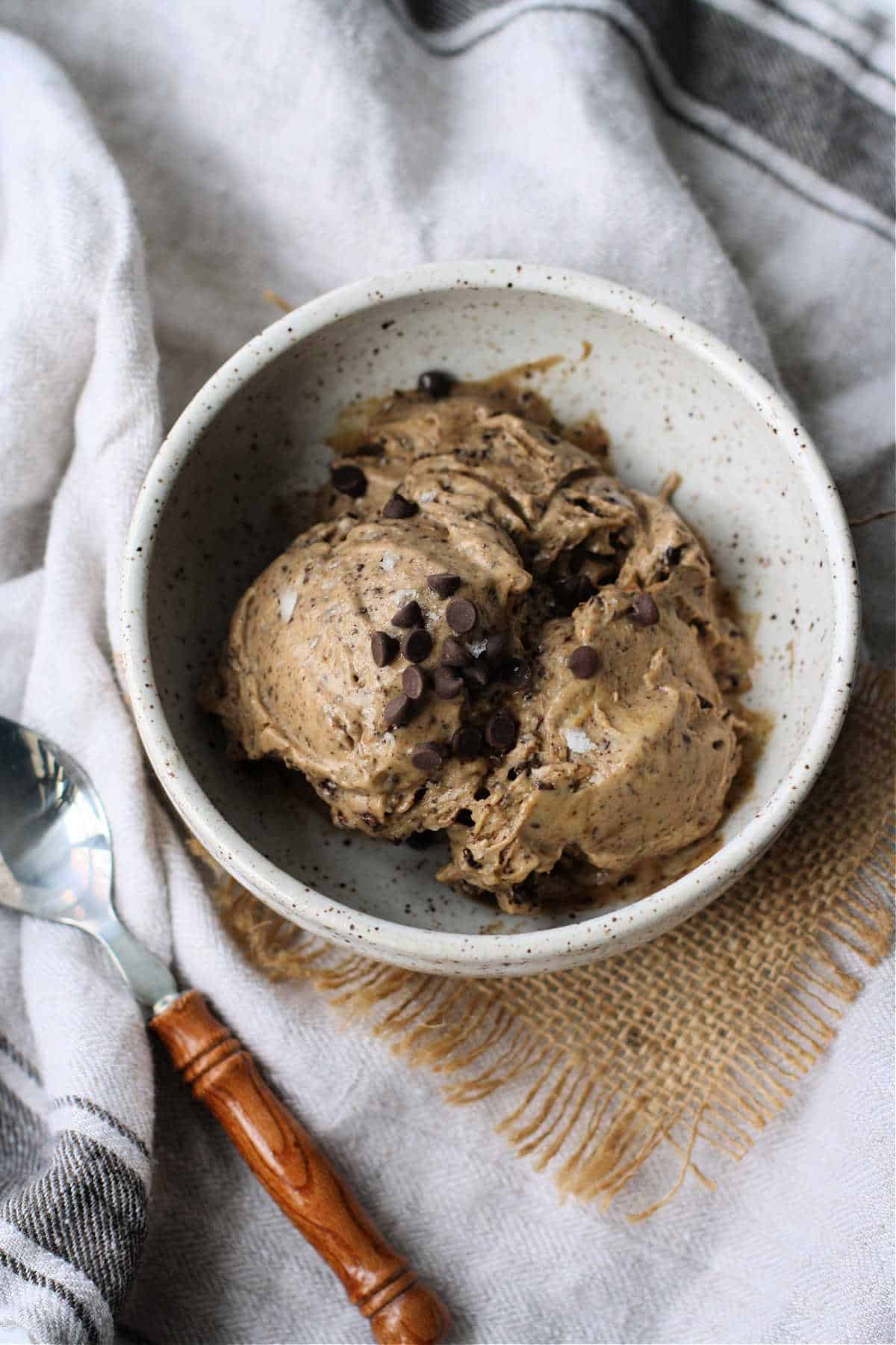 easy nice cream in a white bowl