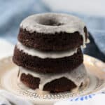 gluten free vegan chocolate donuts with glaze