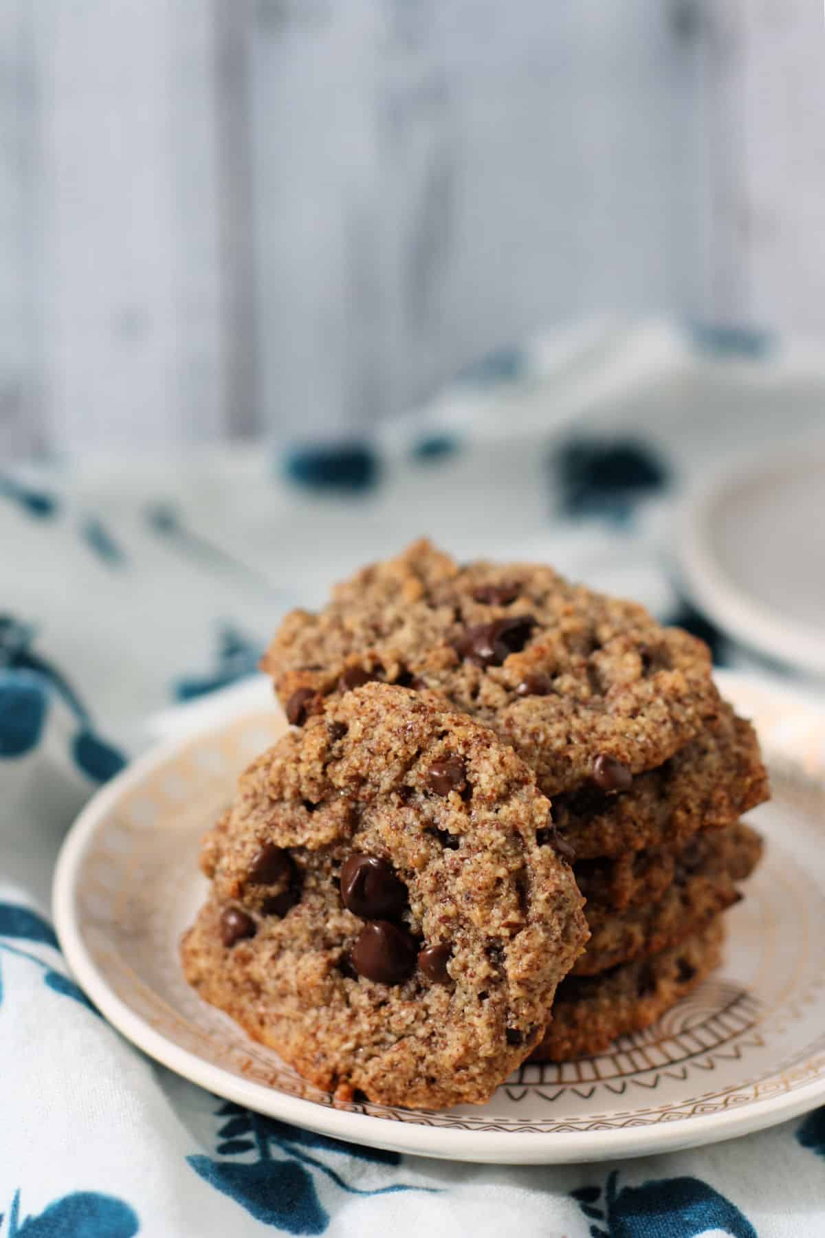 vegan almond meal chocolate chip cookies