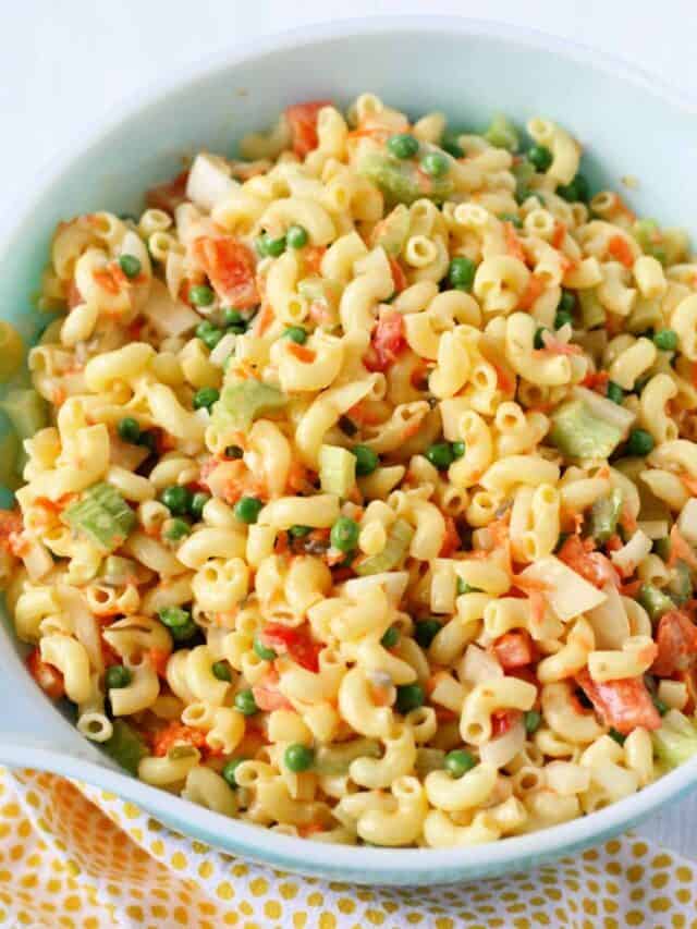 Classic Vegan Macaroni Salad for a Party
