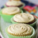 mango frosted cupcakes