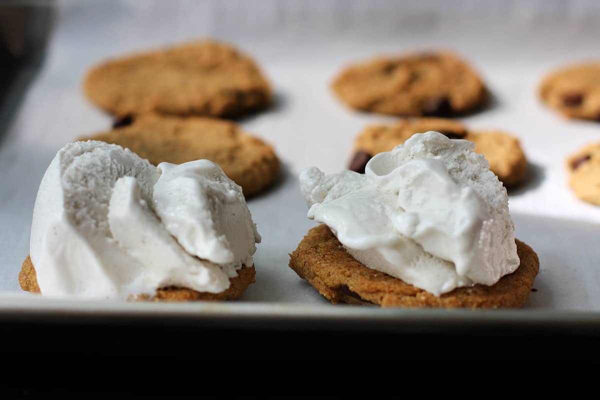 cookies with dairy free ice cream