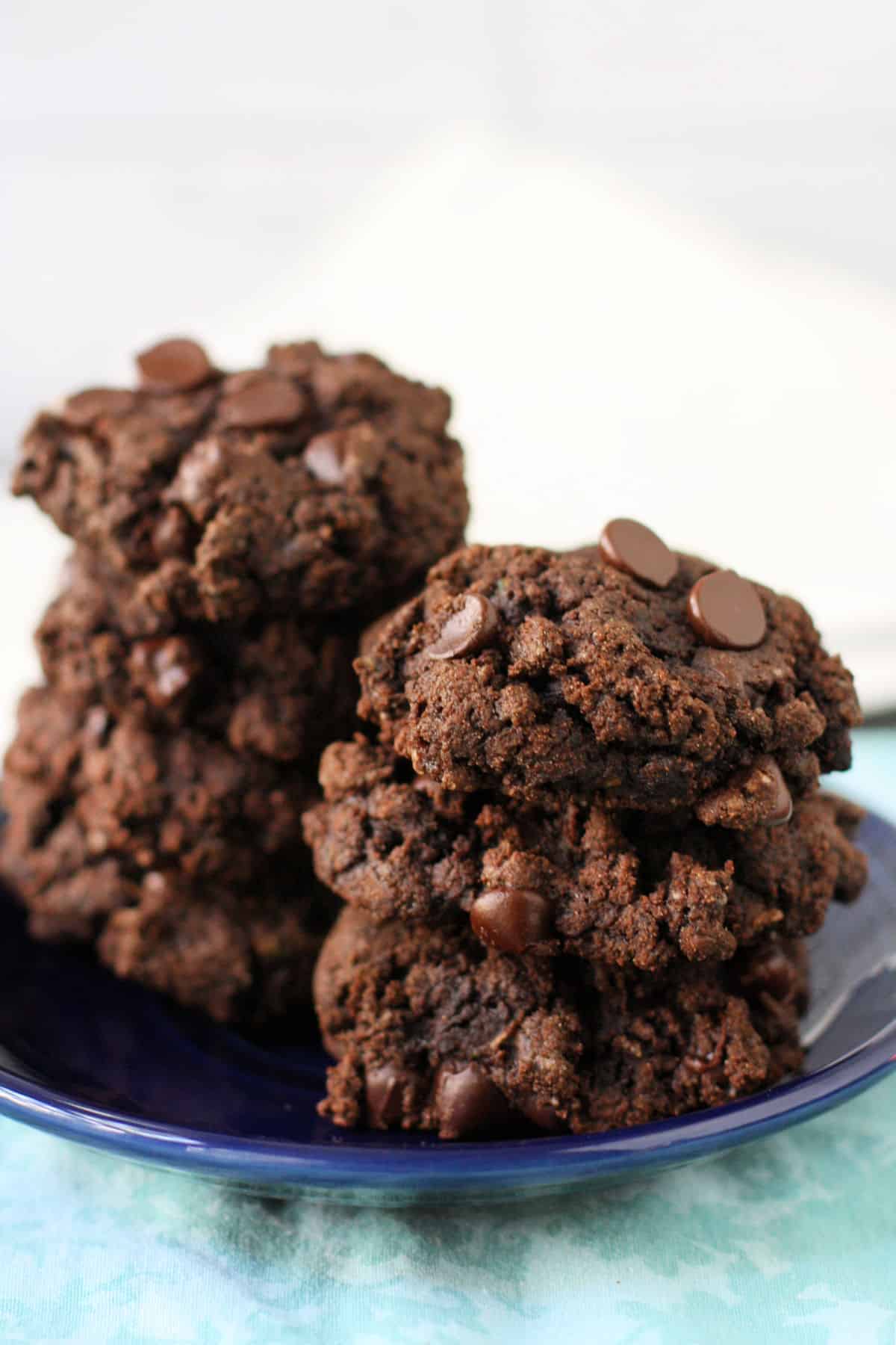 rich double chocolate zucchini cookies