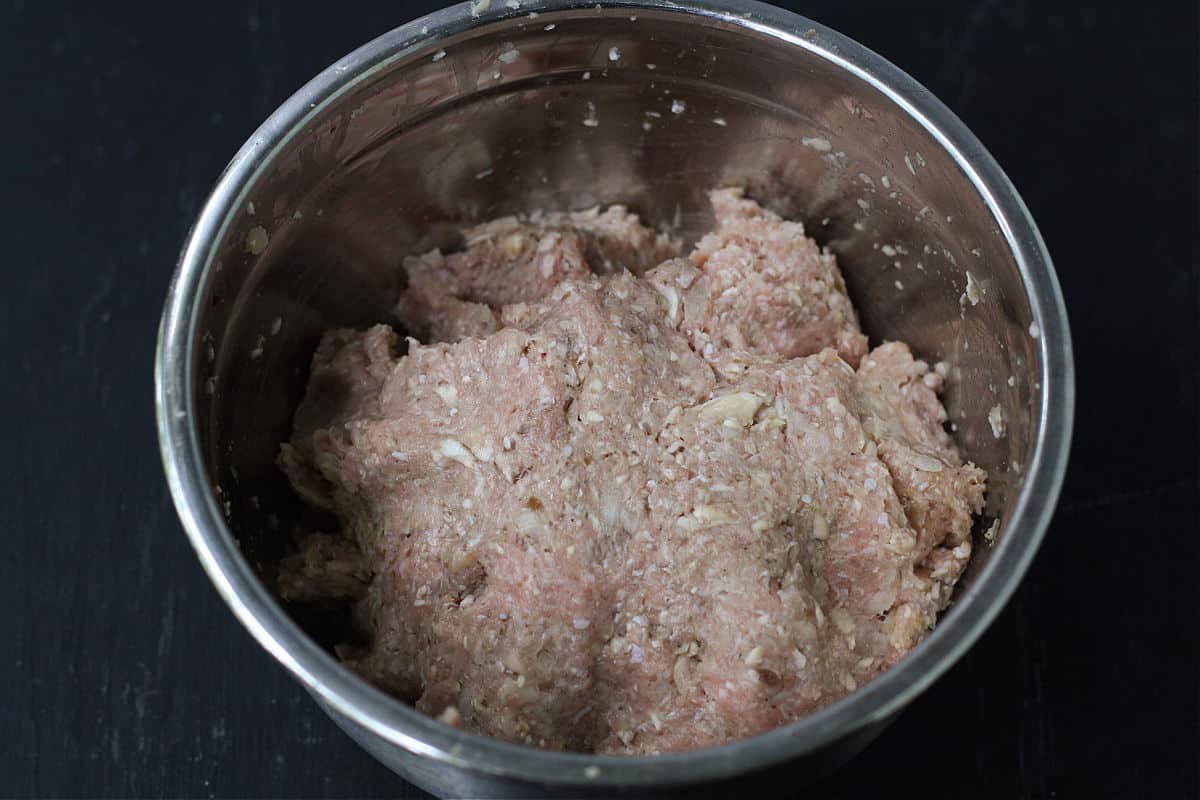 turkey meatloaf mixture in a bowl