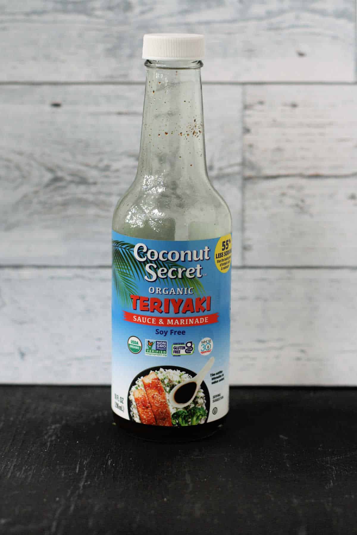 bottle of coconut secret teriyaki sauce