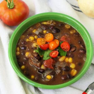easy vegan black bean soup