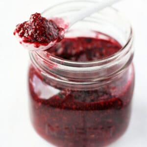 jar of blackberry chia seed jam