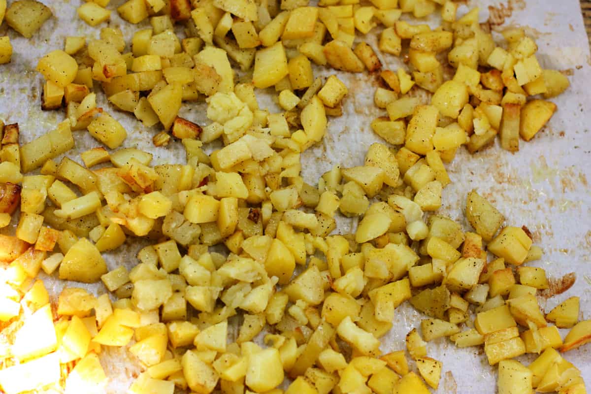 roasted diced yellow potatoes