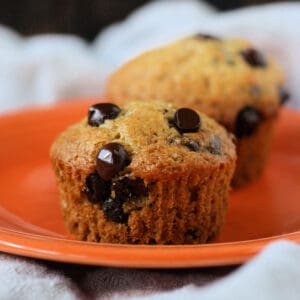 easy vegan chocolate chip muffins