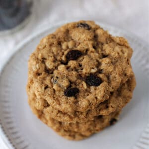 gluten free vegan oatmeal raisin cookies