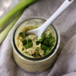 vegan green onion garlic butter