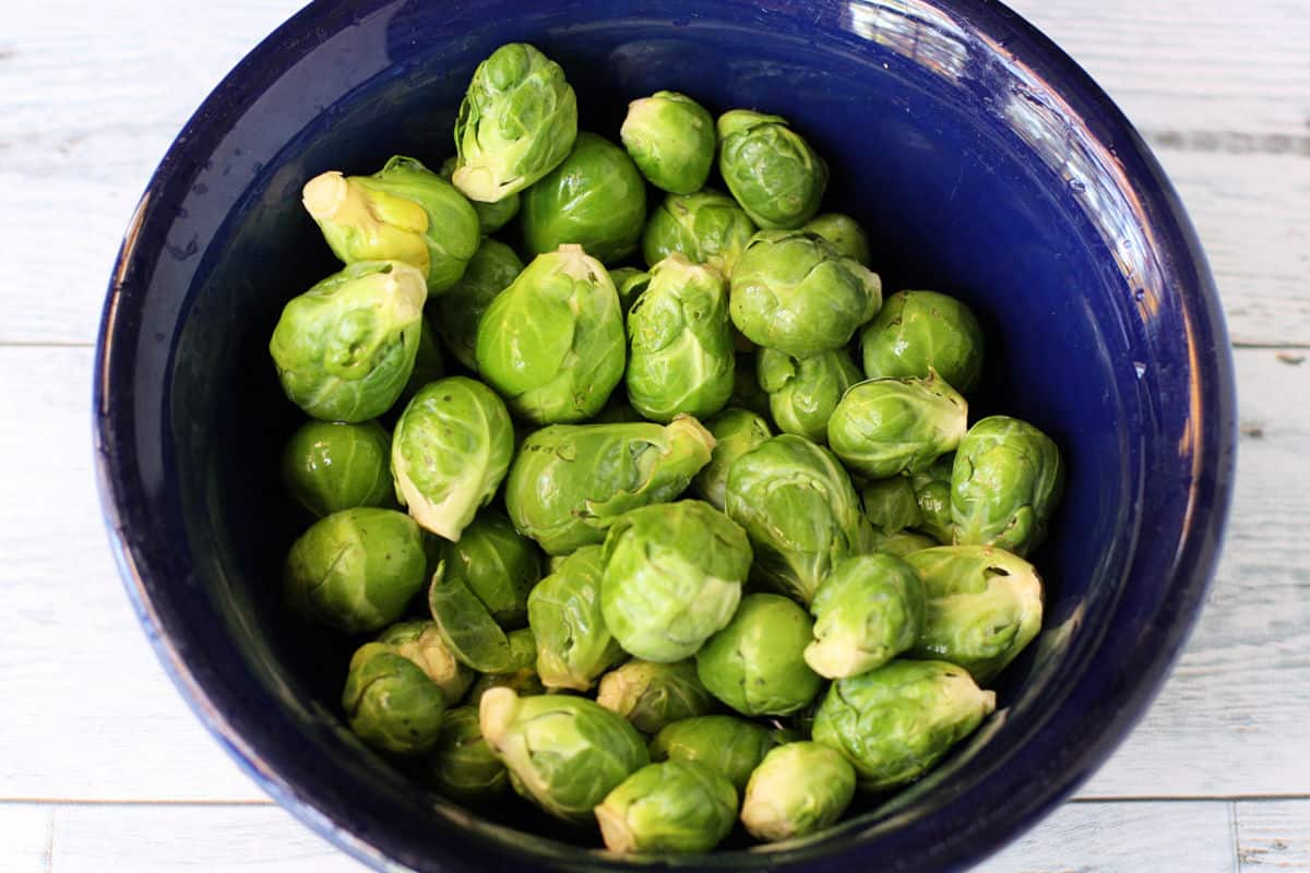 brussels sprouts after cleaning
