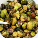 brussels sprouts and mushrooms with maple mustard