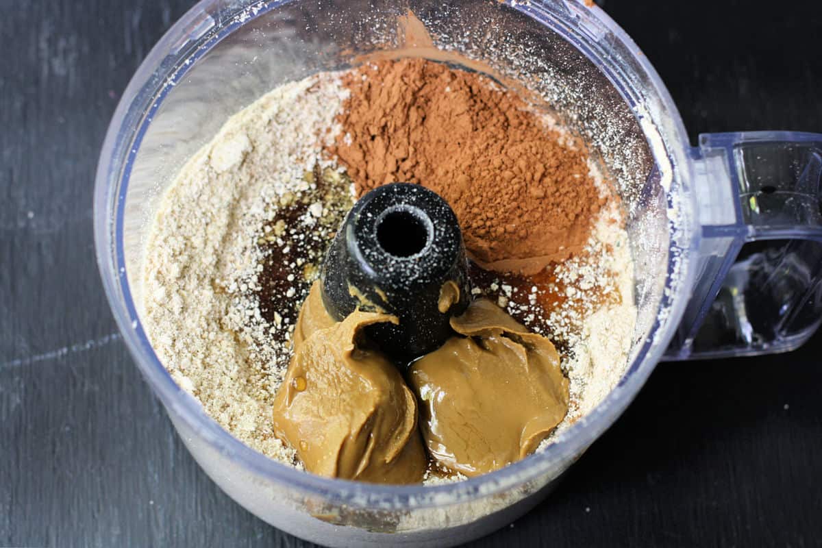 gluten free hemp granola bar ingredients in food processor