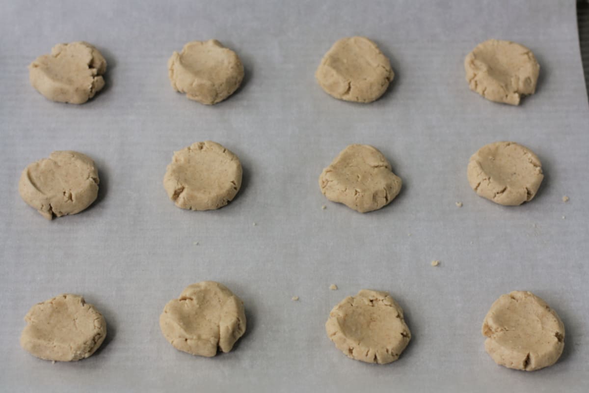 shortbread cookies before baking