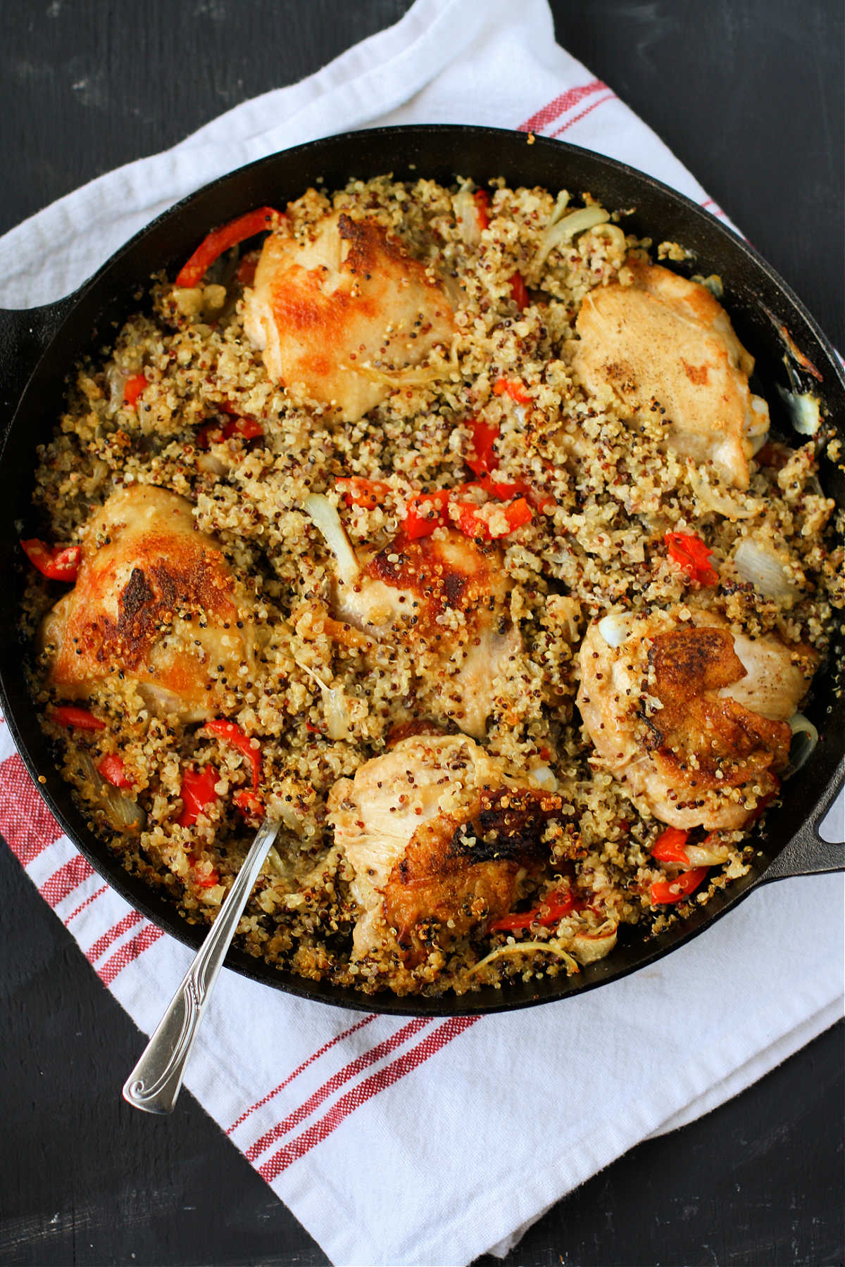 chicken and quinoa skillet meal