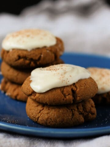 gluten free frosted molasses cookies