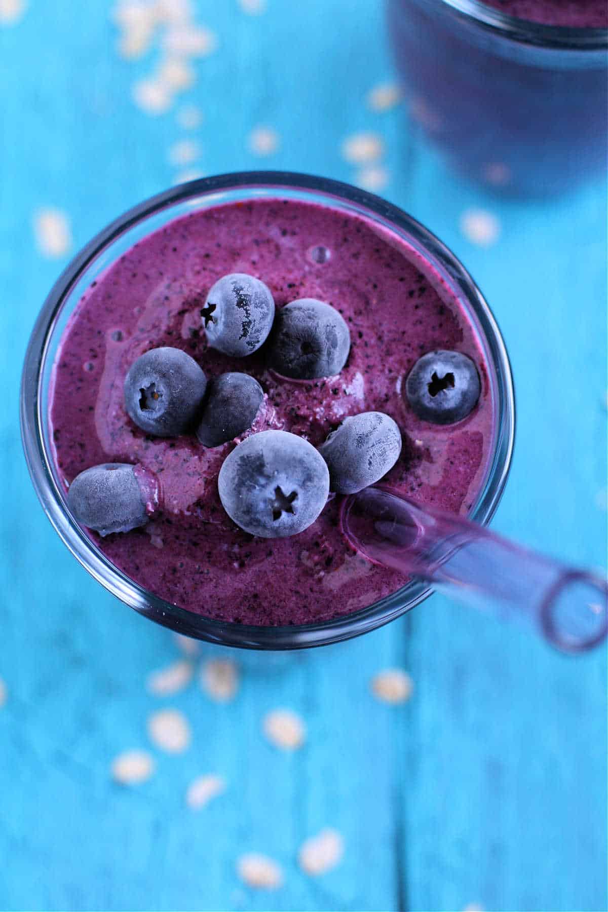 dairy free blueberry oat smoothie