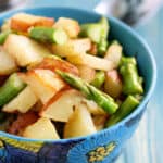 roasted potato salad with asparagus