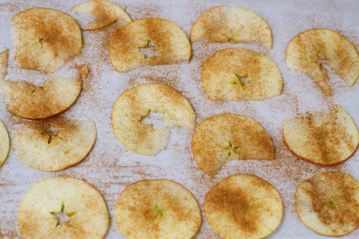 apple slices before baking
