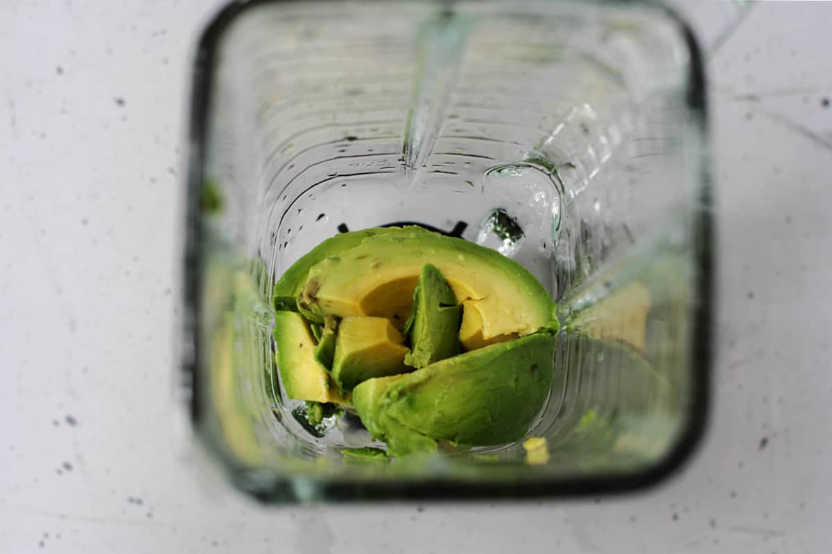 avocado in blender