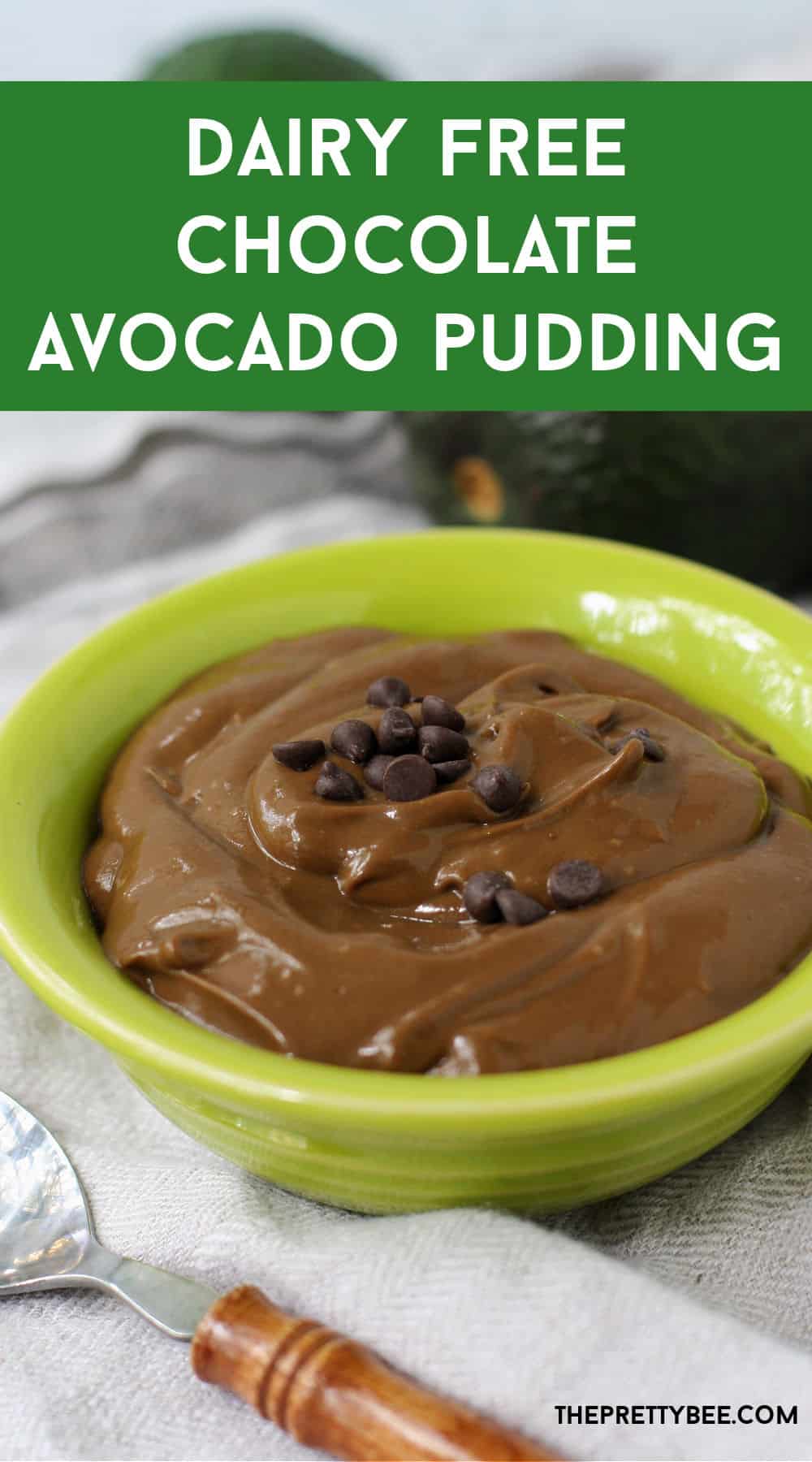 Chocolate Avocado Pudding (Dairy Free, Vegan). - The Pretty Bee