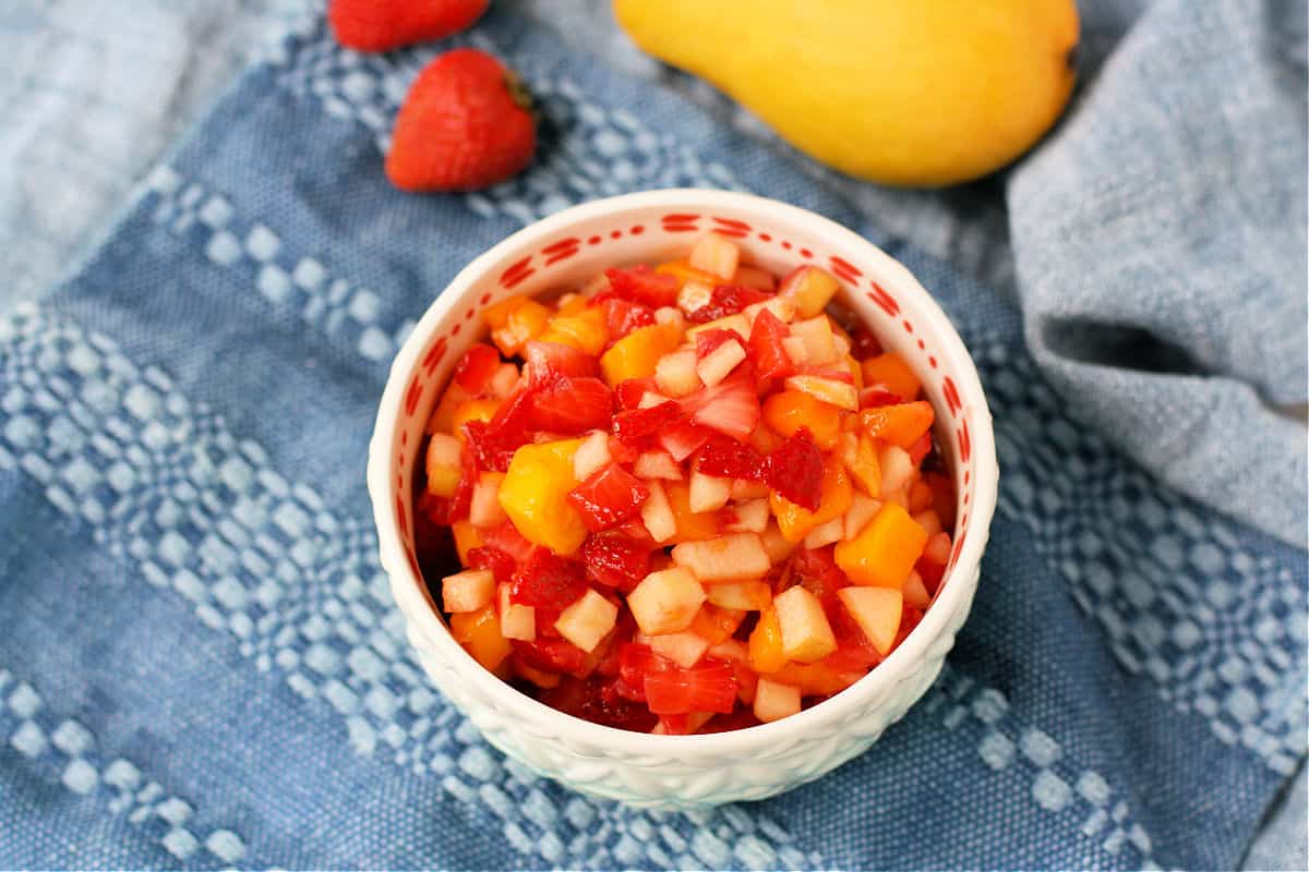 bowl of fruit salsa
