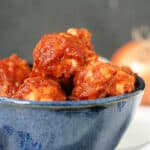 chicken meatballs with barbecue sauce (1)