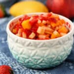 fruit salsa with strawberries and mango