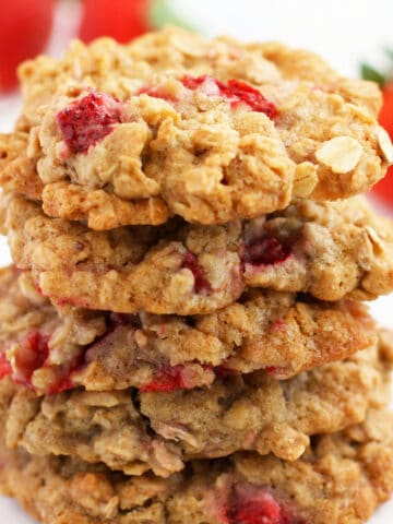 gluten free strawberry oatmeal cookies