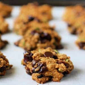 gluten free vegan pumpkin oatmeal breakfast cookies
