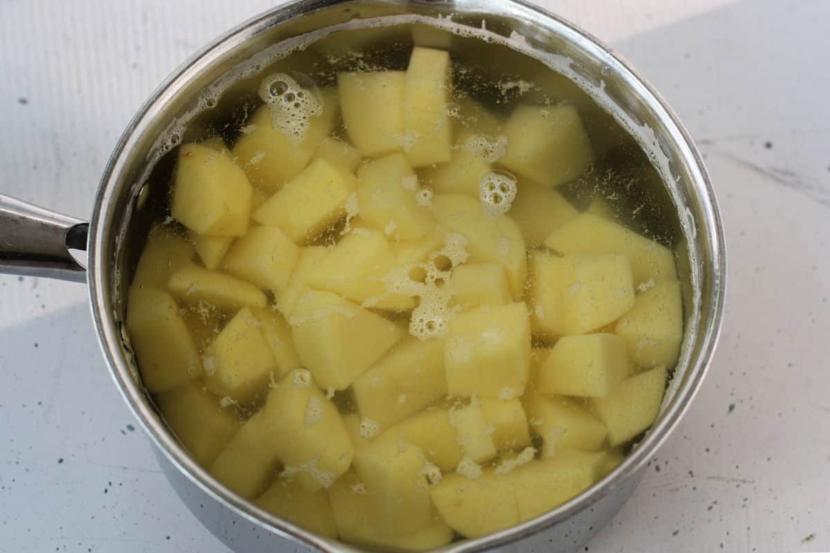 potatoes in water before cooking