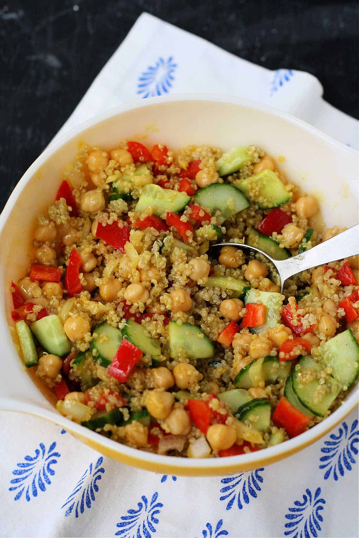 quinoa salad with honey mustard dressing