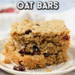 simple gluten free cranberry oat bars
