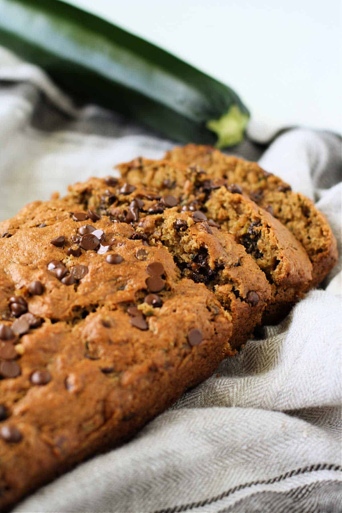 simple zucchini bread with chocolate chips
