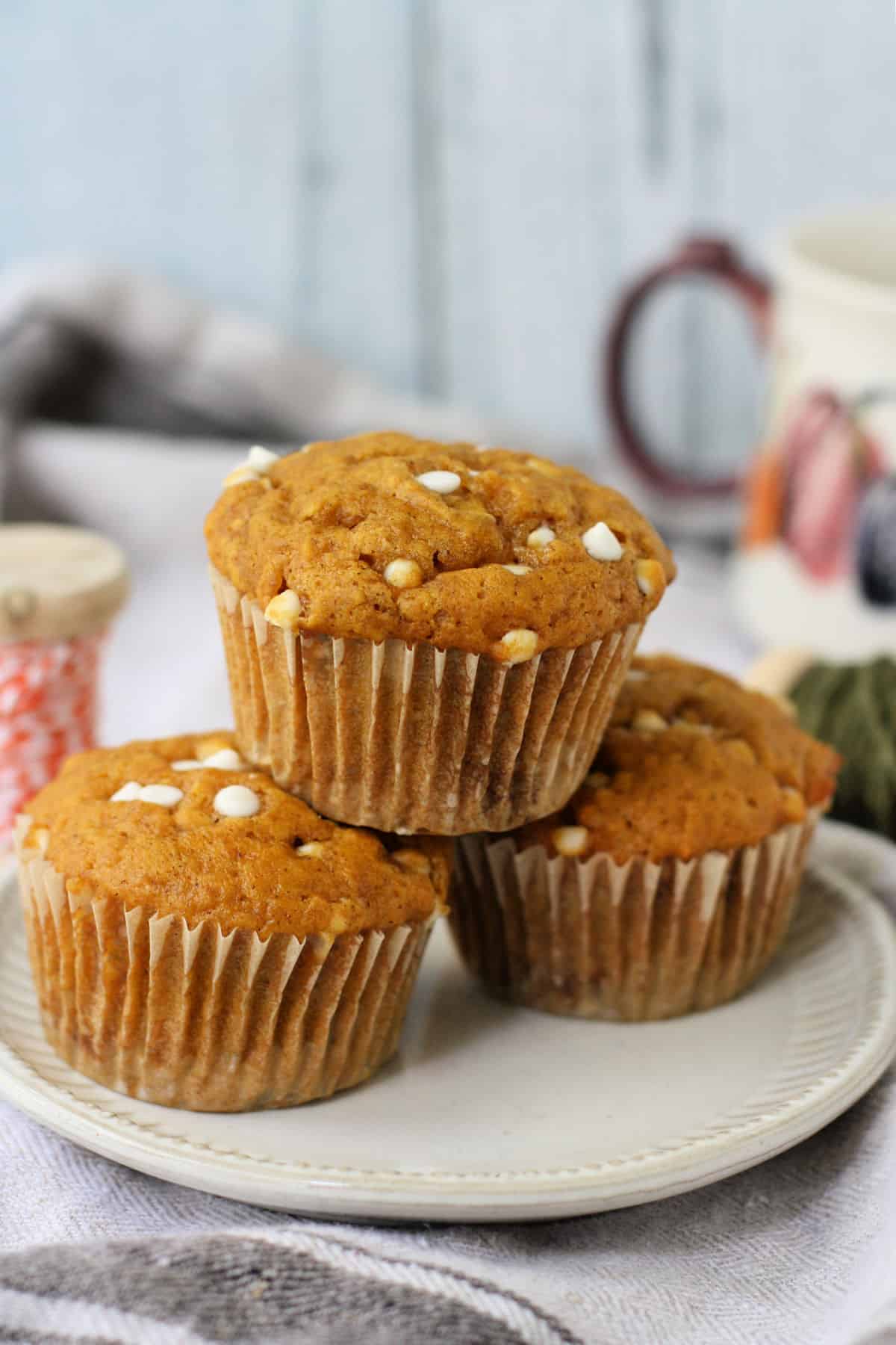 soft vegan pumpkin muffins
