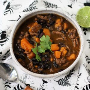 turkey chili with sweet potatoes and black beans