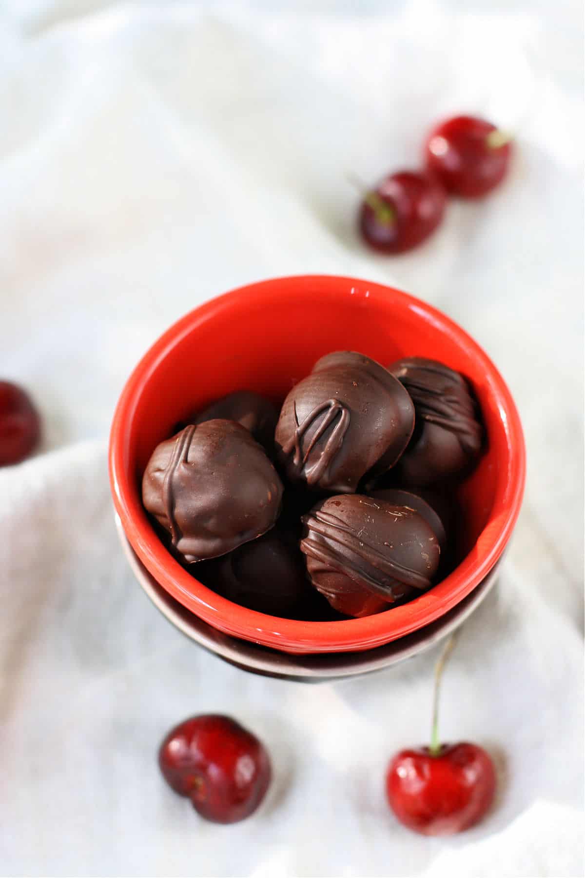 two ingredient chocolate covered cherries
