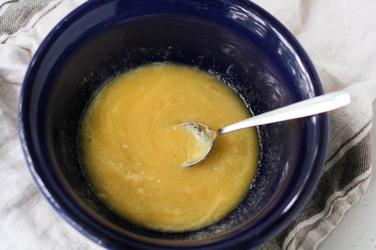 vegan buttery spread and sugar in a bowl